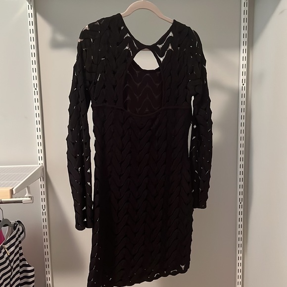 Free people long sleeve black dress - Picture 2 of 3